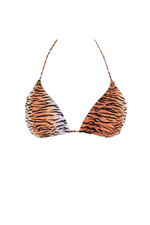 Tiger print comfortable cute bikini triangle top recycled