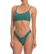 Green Emerald cute adjustable bikini bralette top recycled