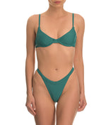 Emerald cupped comfortable bikini top recycled