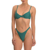 Emerald cupped comfortable bikini top recycled