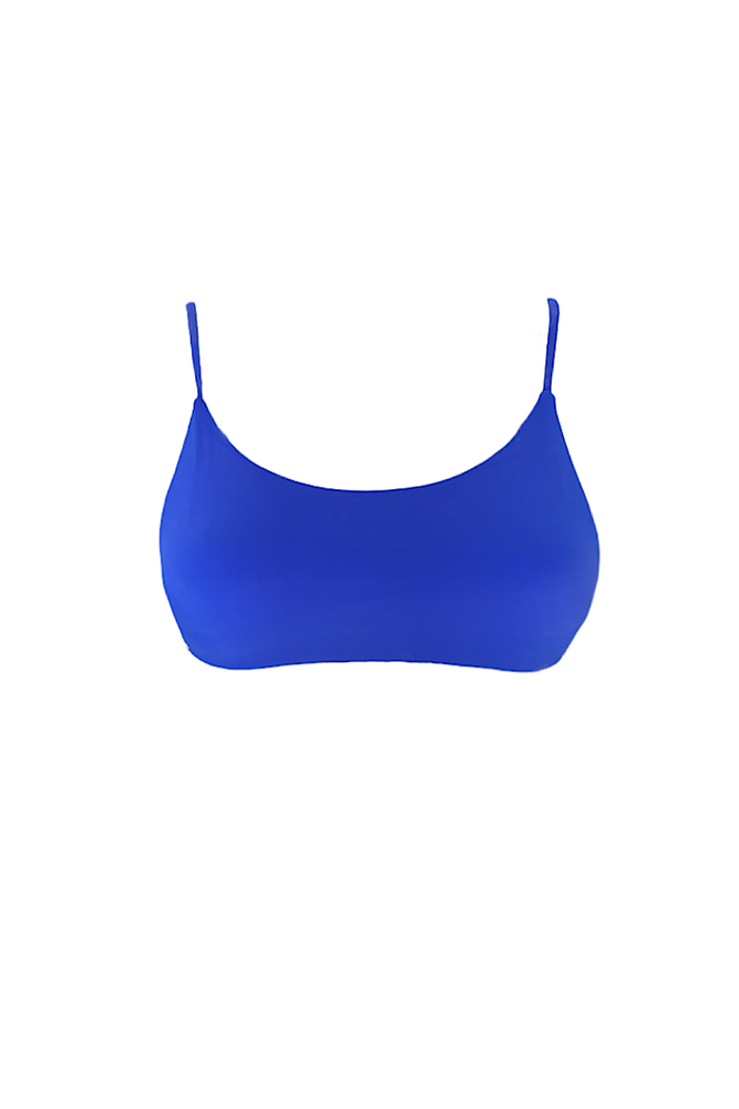 Royal blue cute adjustable bikini bralette top recycled
