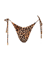 Leopard print tie side recycled bikini bottom all body types