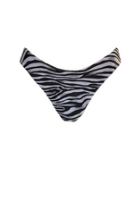 Zebra print cheeky high-rise cut bikini bottom sustainable