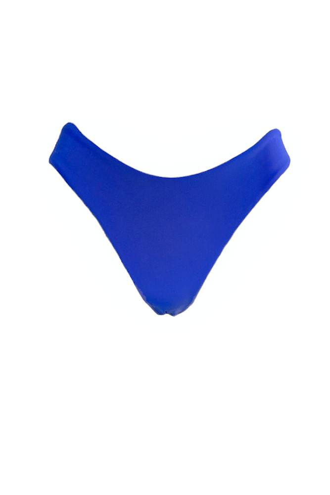Royal Blue cheeky high-rise cut bikini bottom sustainable