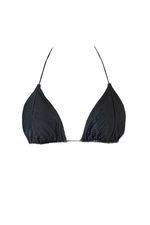 Black snake print comfortable cute bikini triangle top recycled