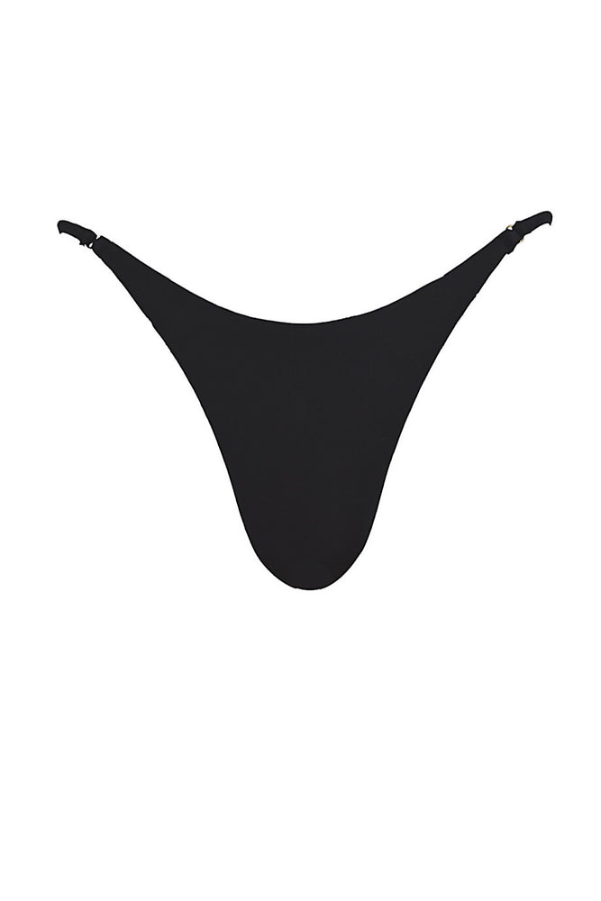 Black sustainable adjustable bikini bottom all body types