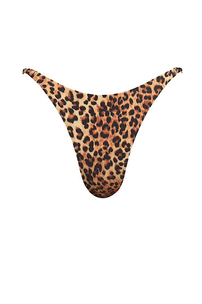 Leopard print sustainable adjustable bikini bottom all body types