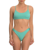 Green turquoise cute adjustable bikini bralette top recycled