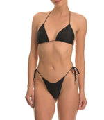 Black tie side recycled bikini bottom all body types
