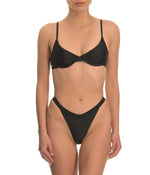 Black cupped comfortable bikini top recycled
