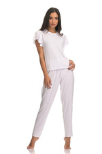 White soft comfortable modal women pajama set pyjama
