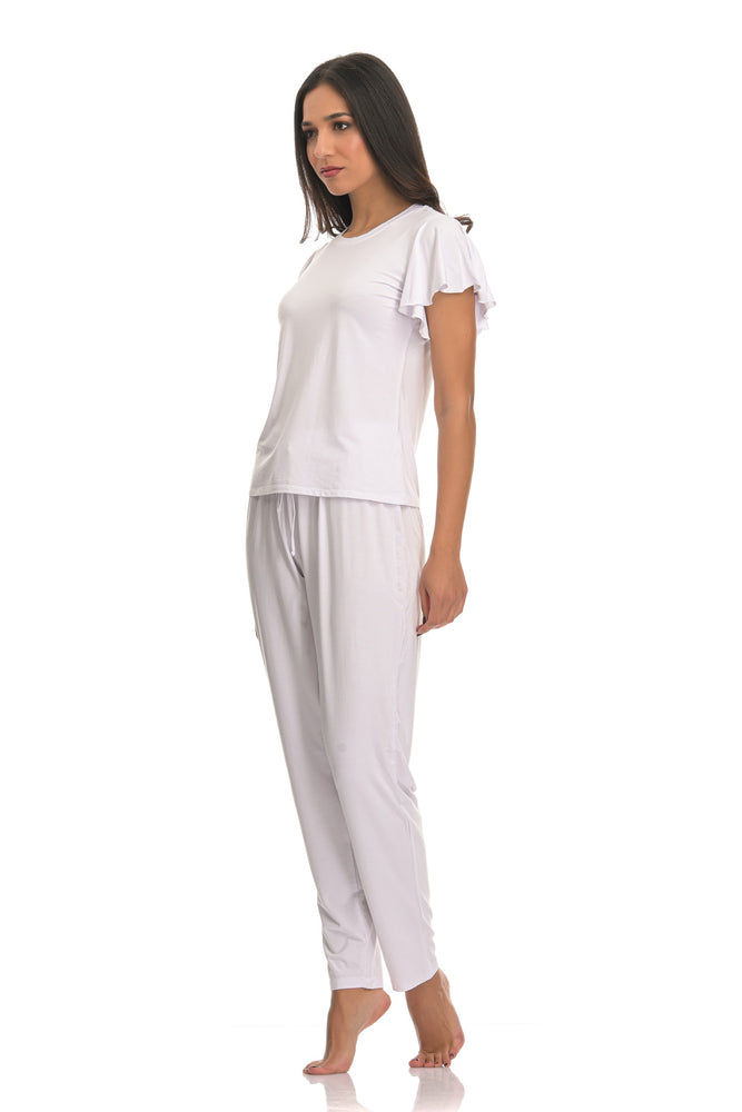White soft comfortable modal women pajama set pyjama